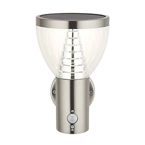 LAP Galaxy Outdoor LED Solar-Powered Wall Light With PIR & Photocell Sensor Brushed Stainless Steel 400lm 4 LAP Galaxy Outdoor LED Solar-Powered Wall Light With PIR & Photocell Sensor Brushed Stainless Steel 400lm - Image 4