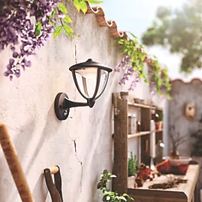 Philips Robin Outdoor LED Wall Lantern with PIR Black 4.5W 430lm 5 Philips Robin Outdoor LED Wall Lantern with PIR Black 4.5W 430lm - Image 5