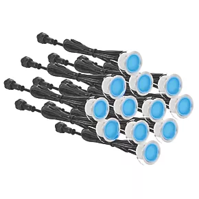 Aurora M-Lite 30mm Outdoor LED Deck Light Kit Stainless Steel 7.2W 144lm 12 Pack 1 Aurora M-Lite 30mm Outdoor LED Deck Light Kit Stainless Steel 7.2W 144lm 12 Pack